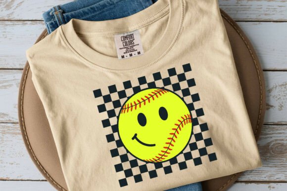 Checkered Softball Happy Face SVG Review